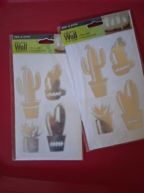 Silver Cactus Peel & Stick Decals